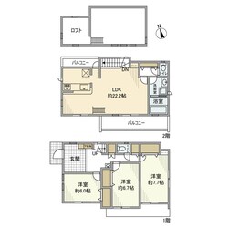 梅が丘戸建の物件間取画像